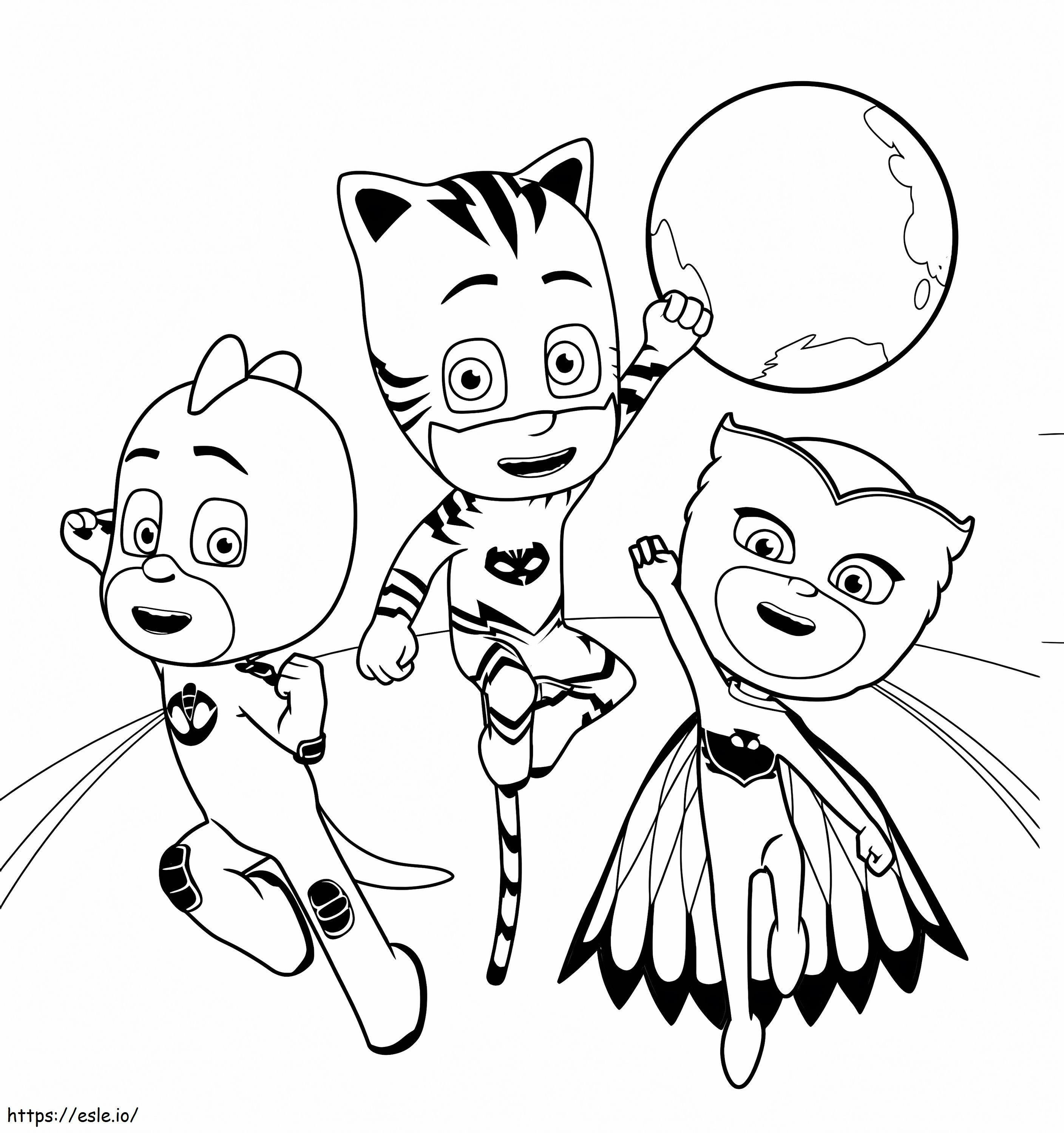 PJ Masks Save The Day coloring page