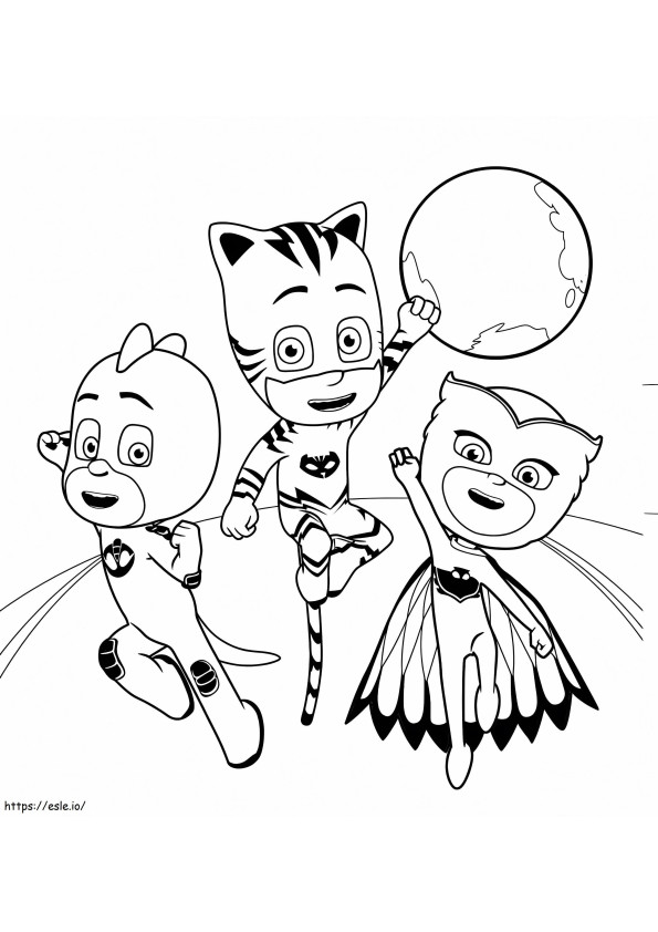 PJ Masks Save The Day coloring page