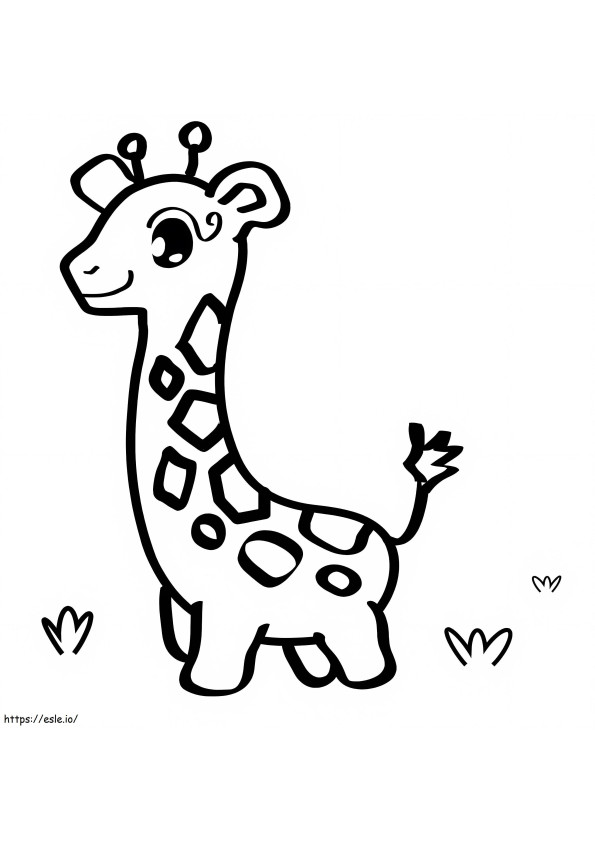 Coloriage Bébé girafe à imprimer dessin