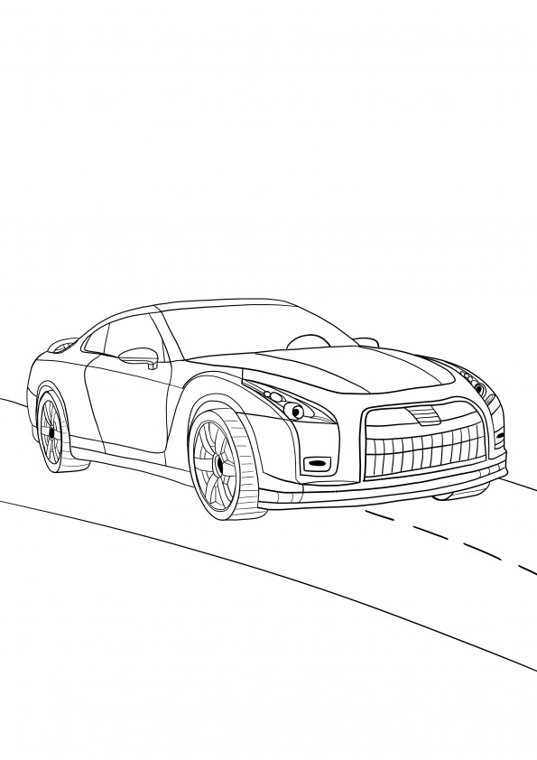 Nissan GT-R for coloring and free printing