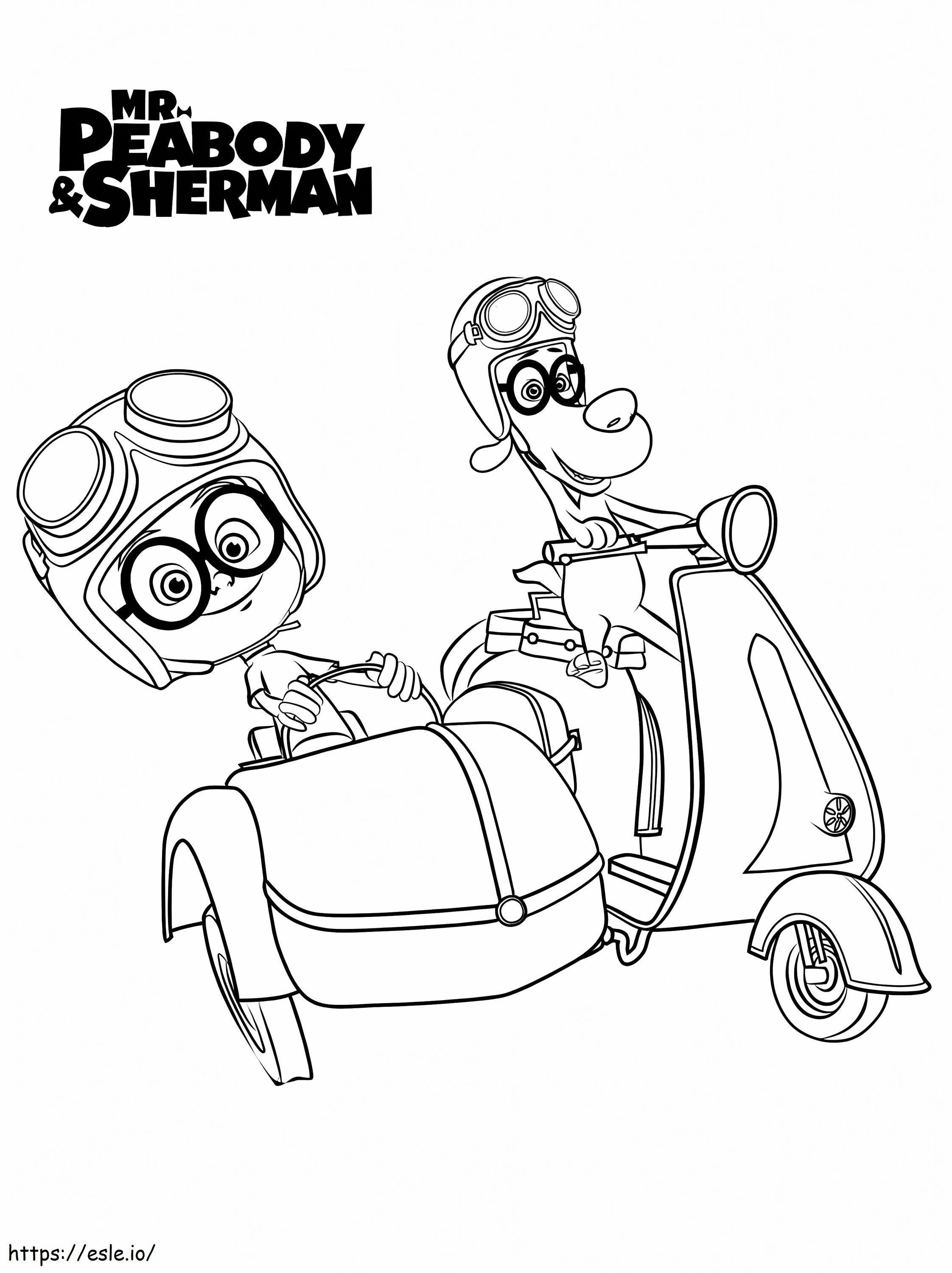 Senhor Peabody e Sherman 6 para colorir