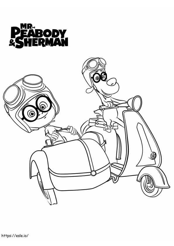 Sr. Peabody y Sherman 6 para colorear