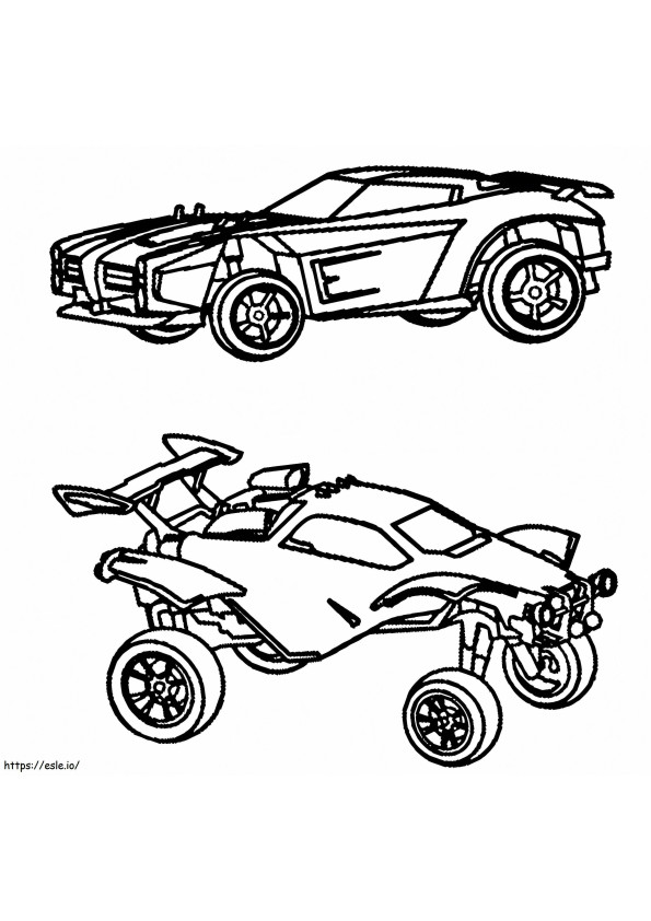 Rocket League Cars coloring page