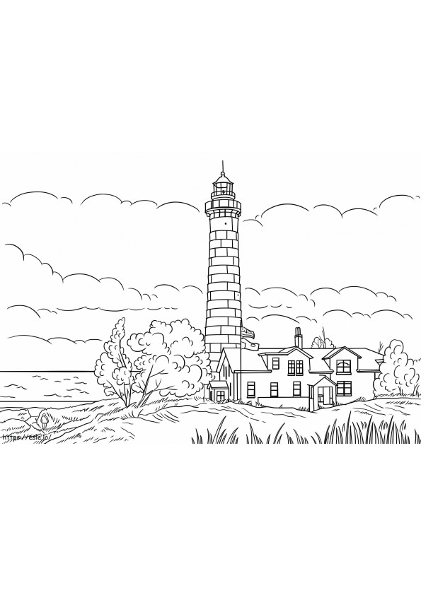 Big Sable Point Lighthouse coloring page