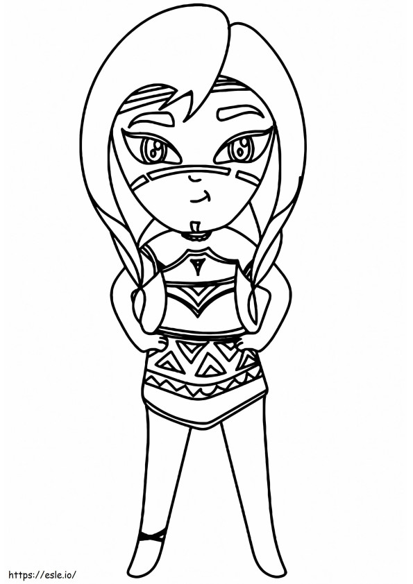 Cute Zumi From Ainbo coloring page