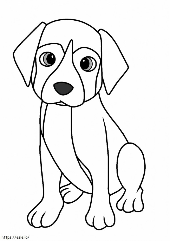Simple Dog coloring page