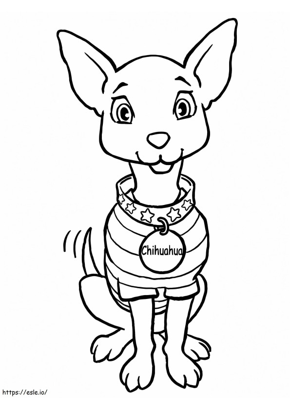 Cute Chihuahua Dog coloring page
