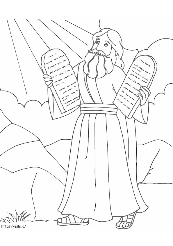 Mojżesz do druku kolorowanka