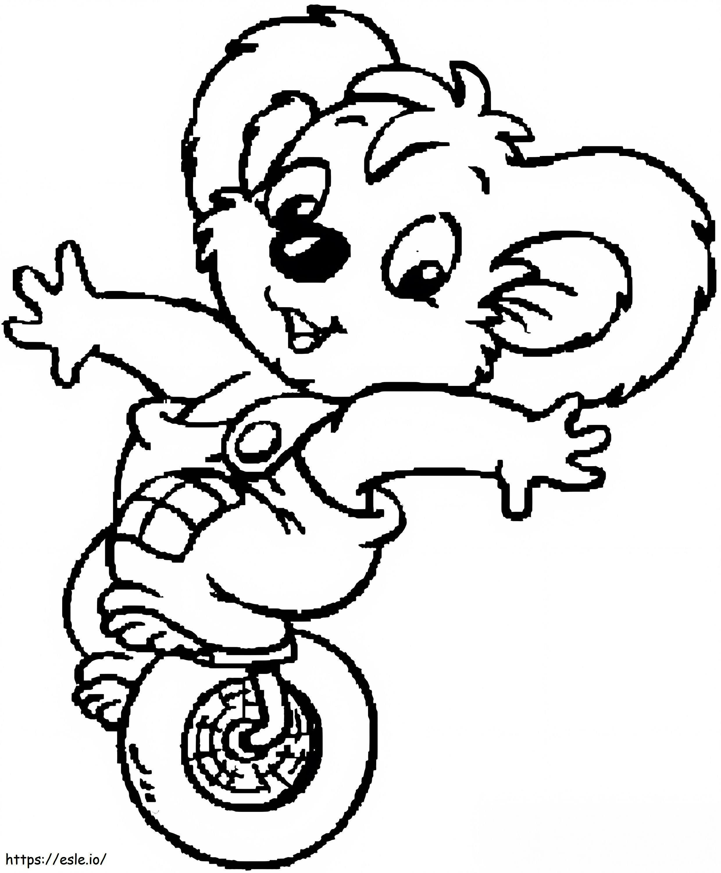 Cute Blinky Bill coloring page