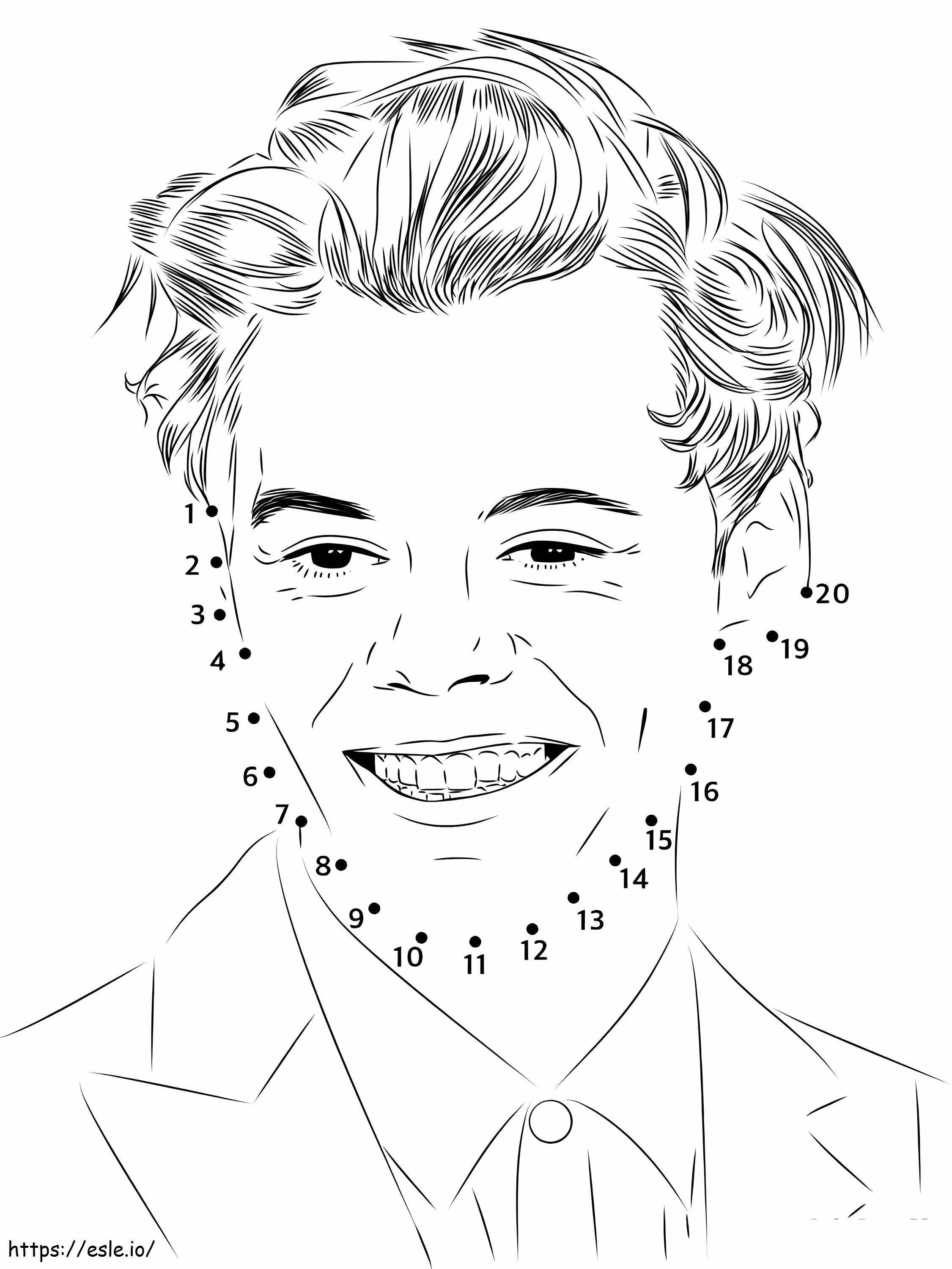 Harry Styles Dot To Dot coloring page