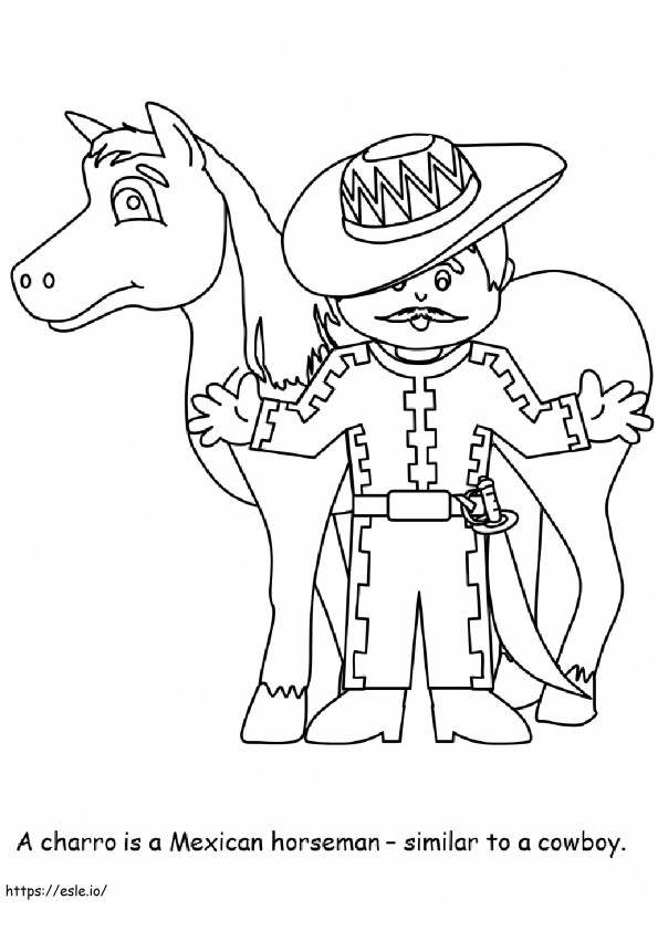 Mexican Charro coloring page