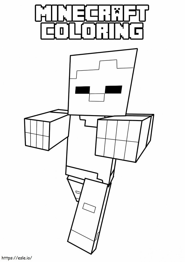 Minecraft Zombie coloring page