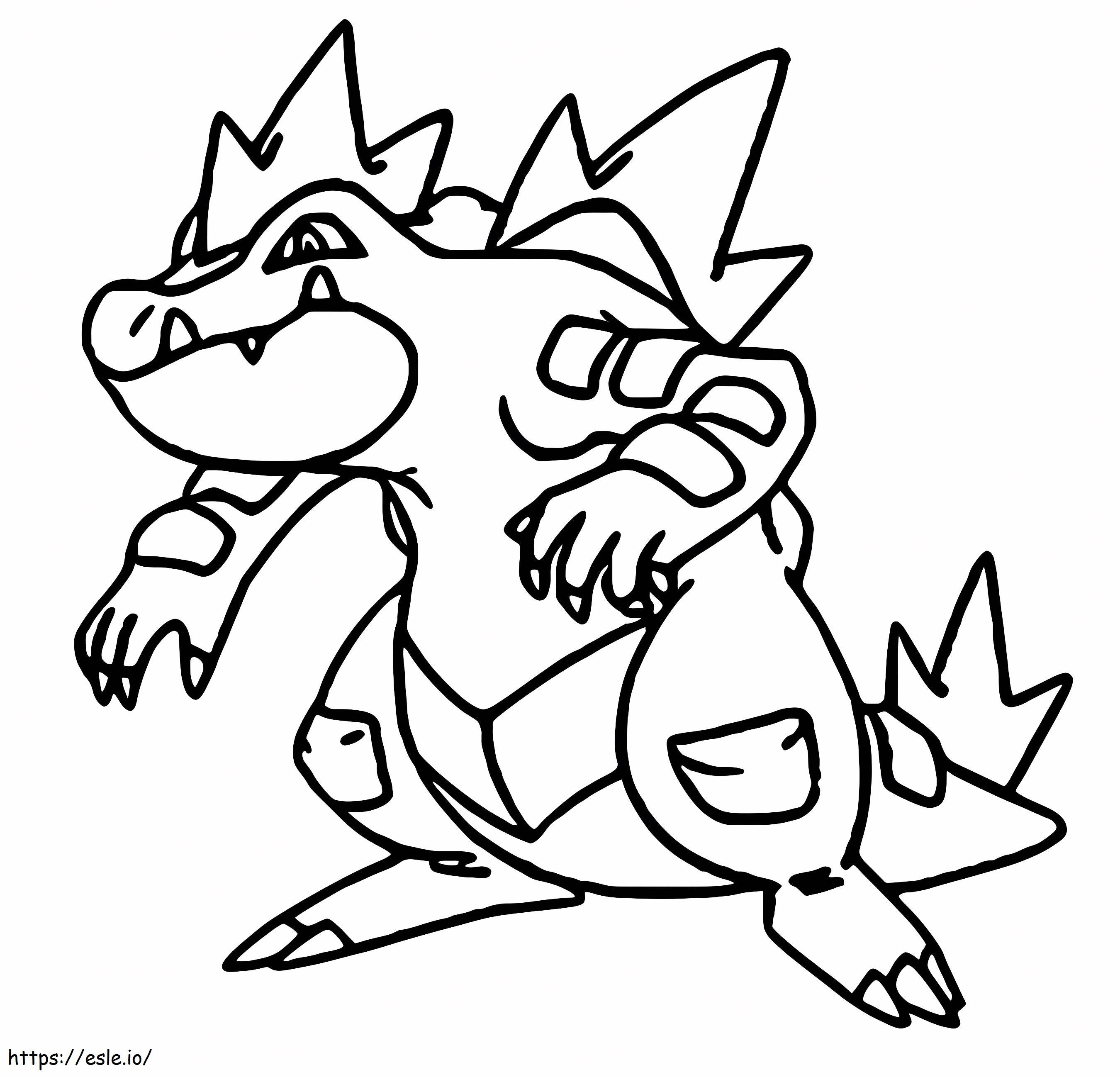 Coloriage Pokémon Feraligatr Gen 2 à imprimer dessin