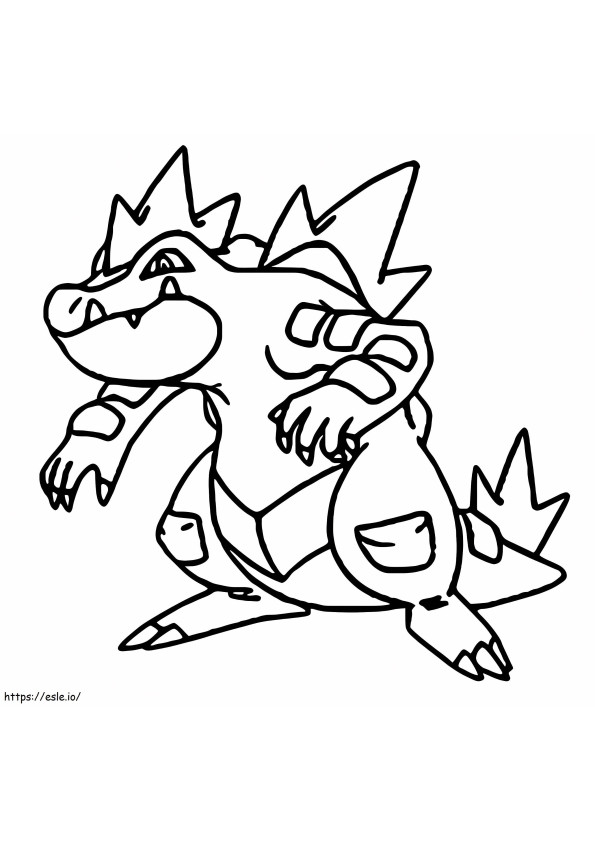 Coloriage Pokémon Feraligatr Gen 2 à imprimer dessin