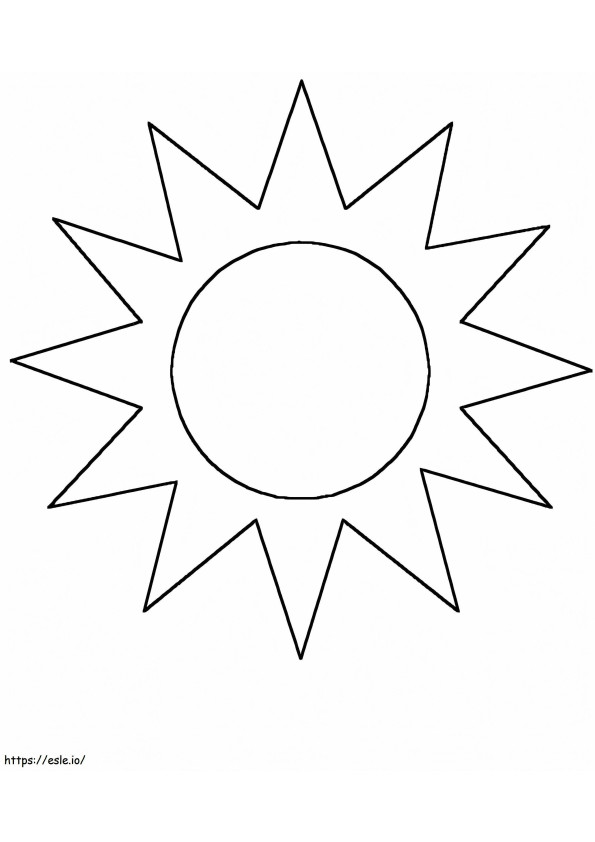 Easy Sun coloring page