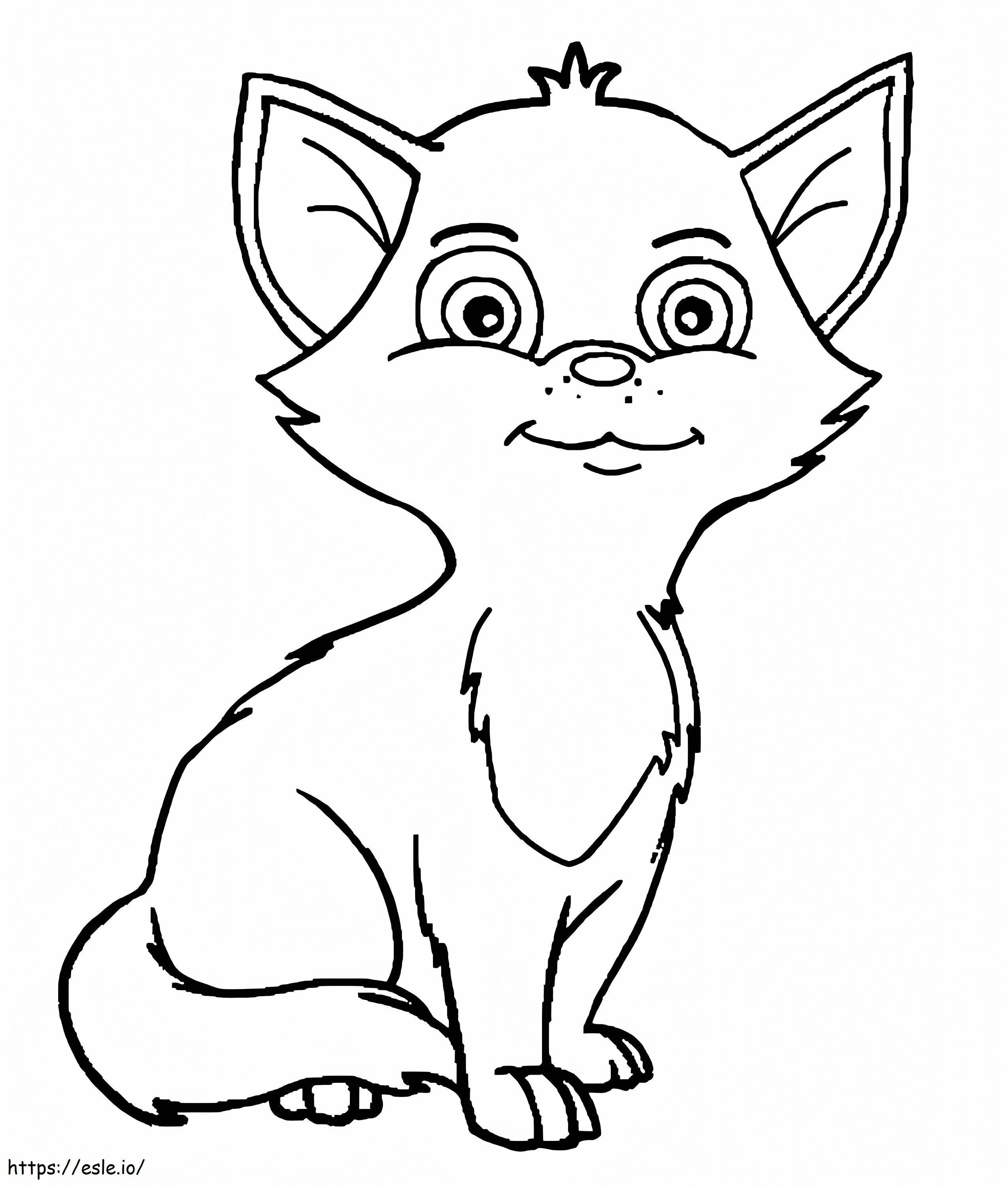 Cute Webkinz Cat coloring page