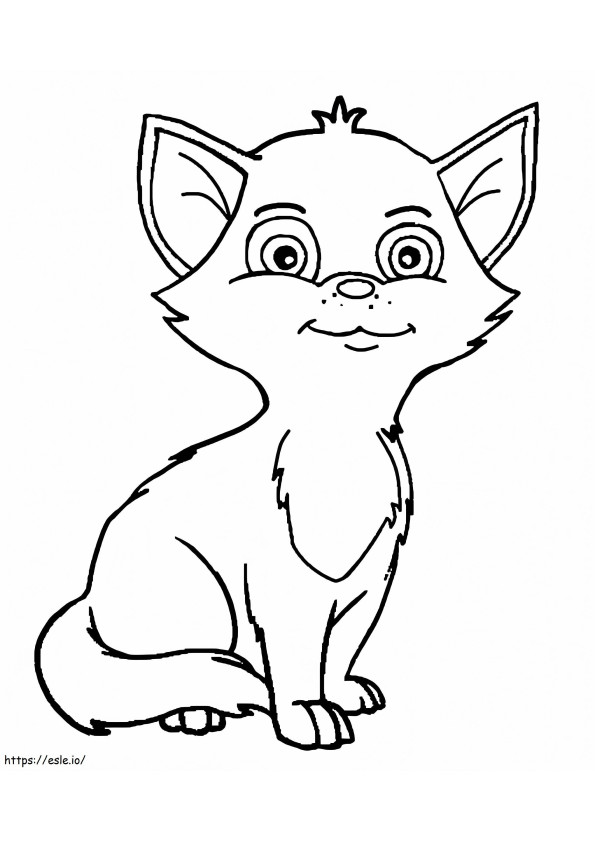 Cute Webkinz Cat coloring page