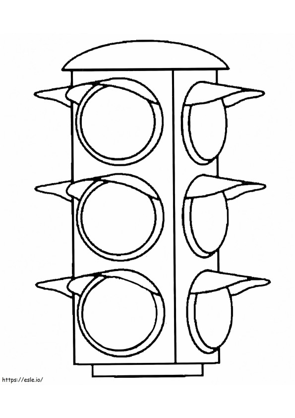 Traffic Light Printable coloring page