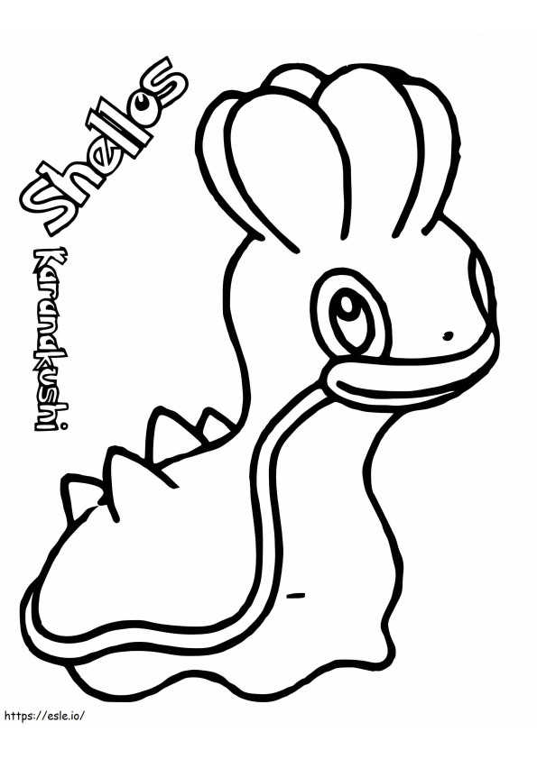 Shellos West Pokemon coloring page