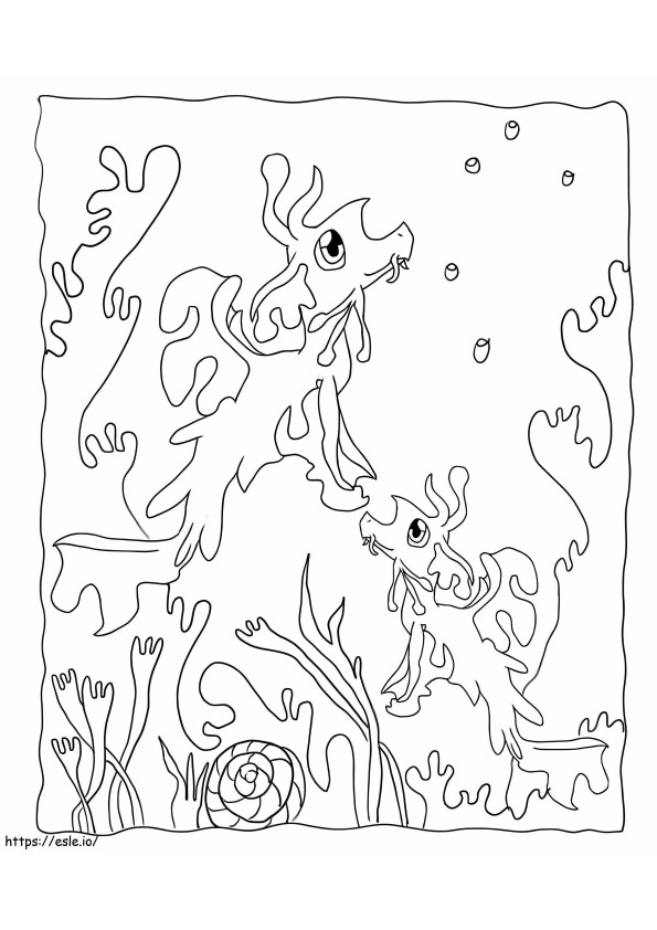 Cool Ocean Scene coloring page