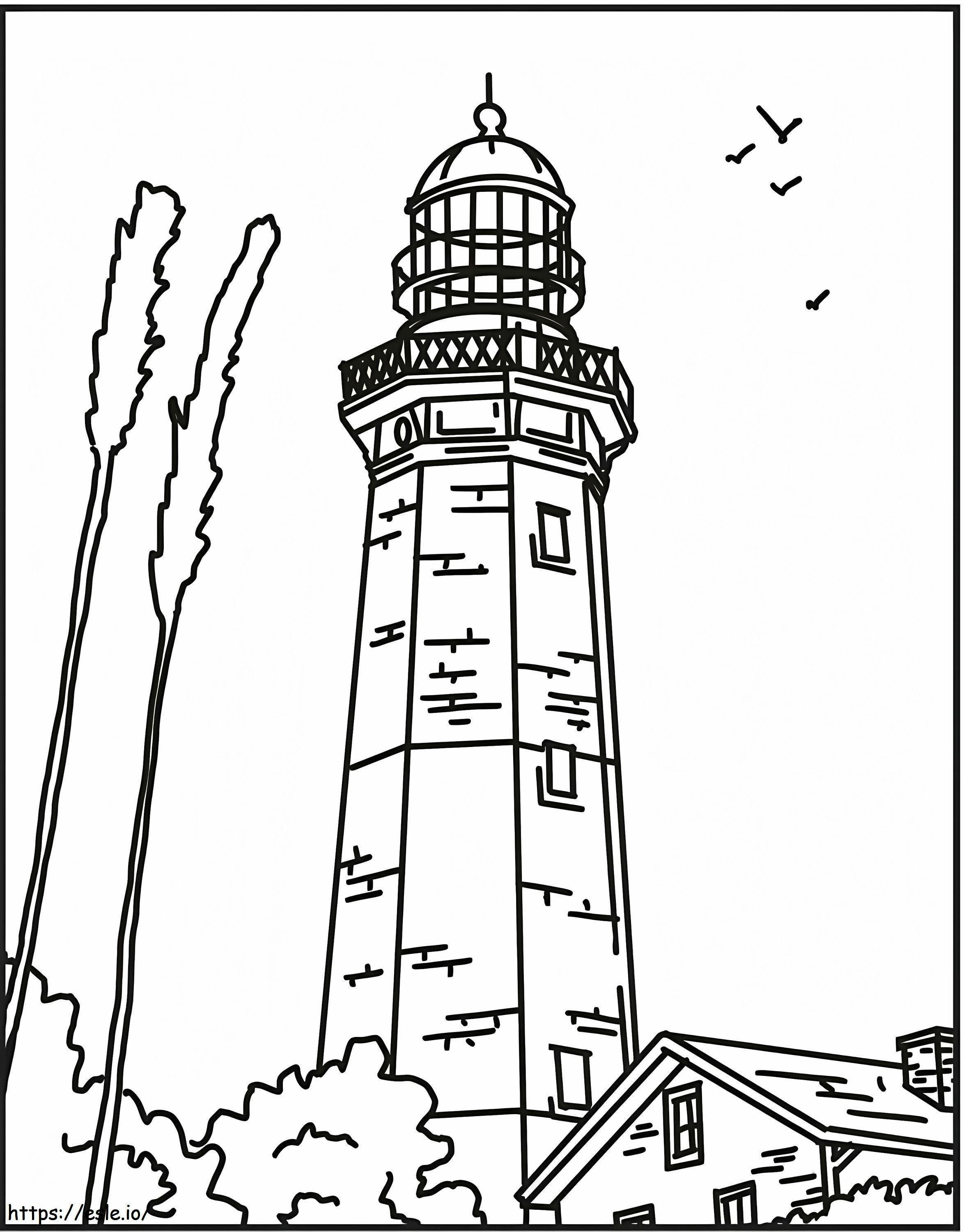 通常の灯台 5 ぬりえ - 塗り絵