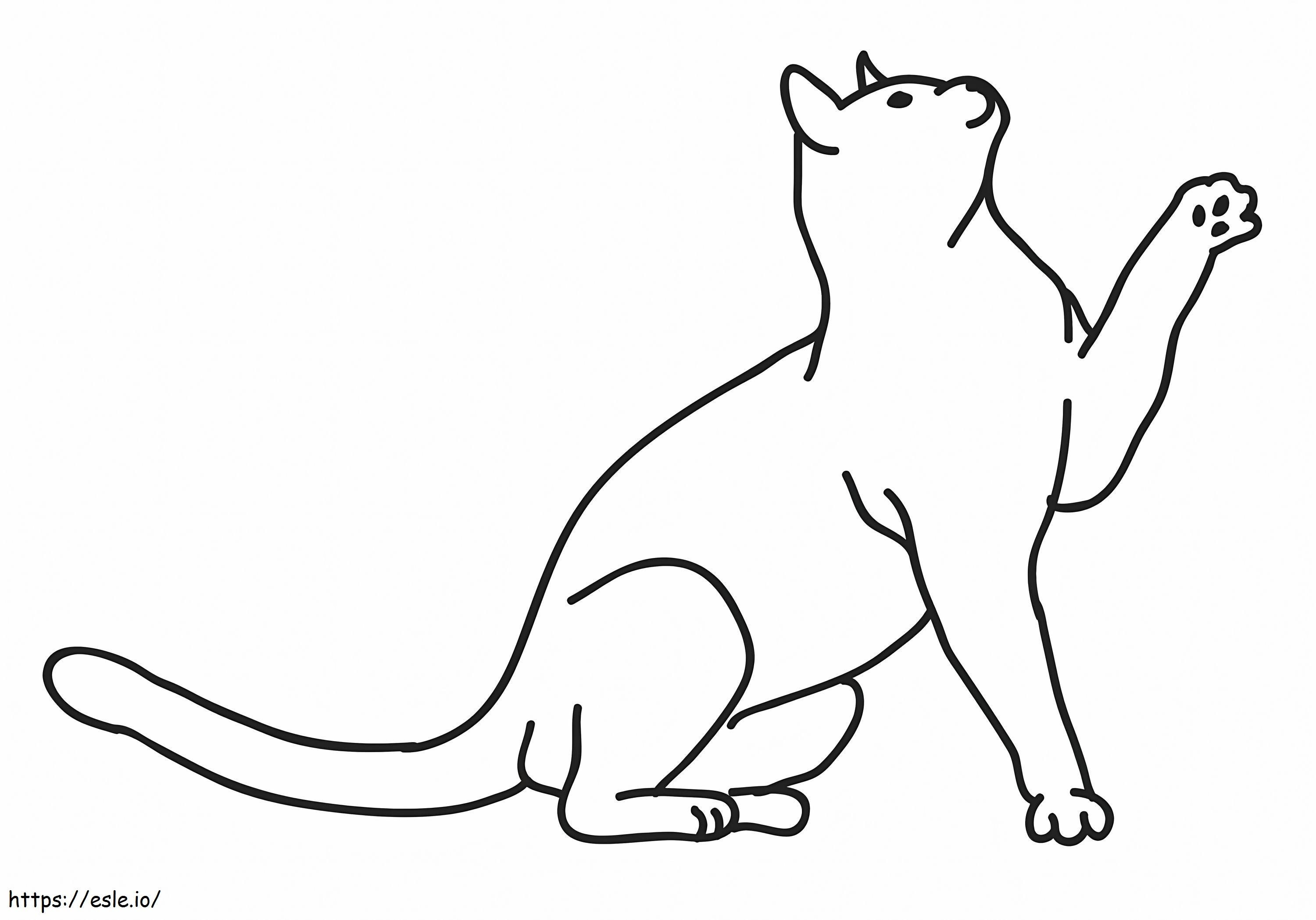 Um gato 1 para colorir