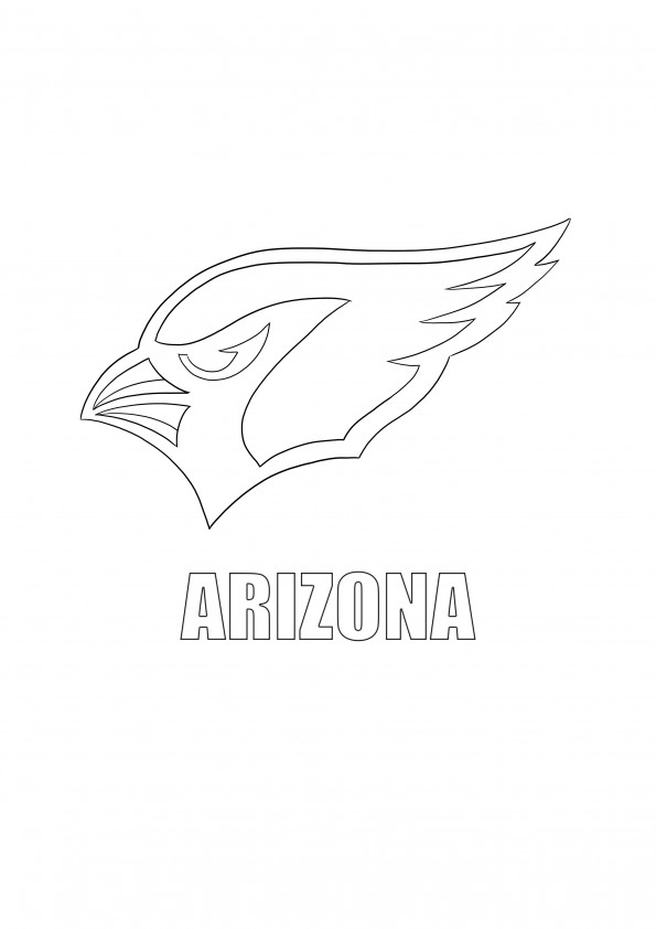 Pewarnaan logo Arizona dan gambar pencetakan gratis