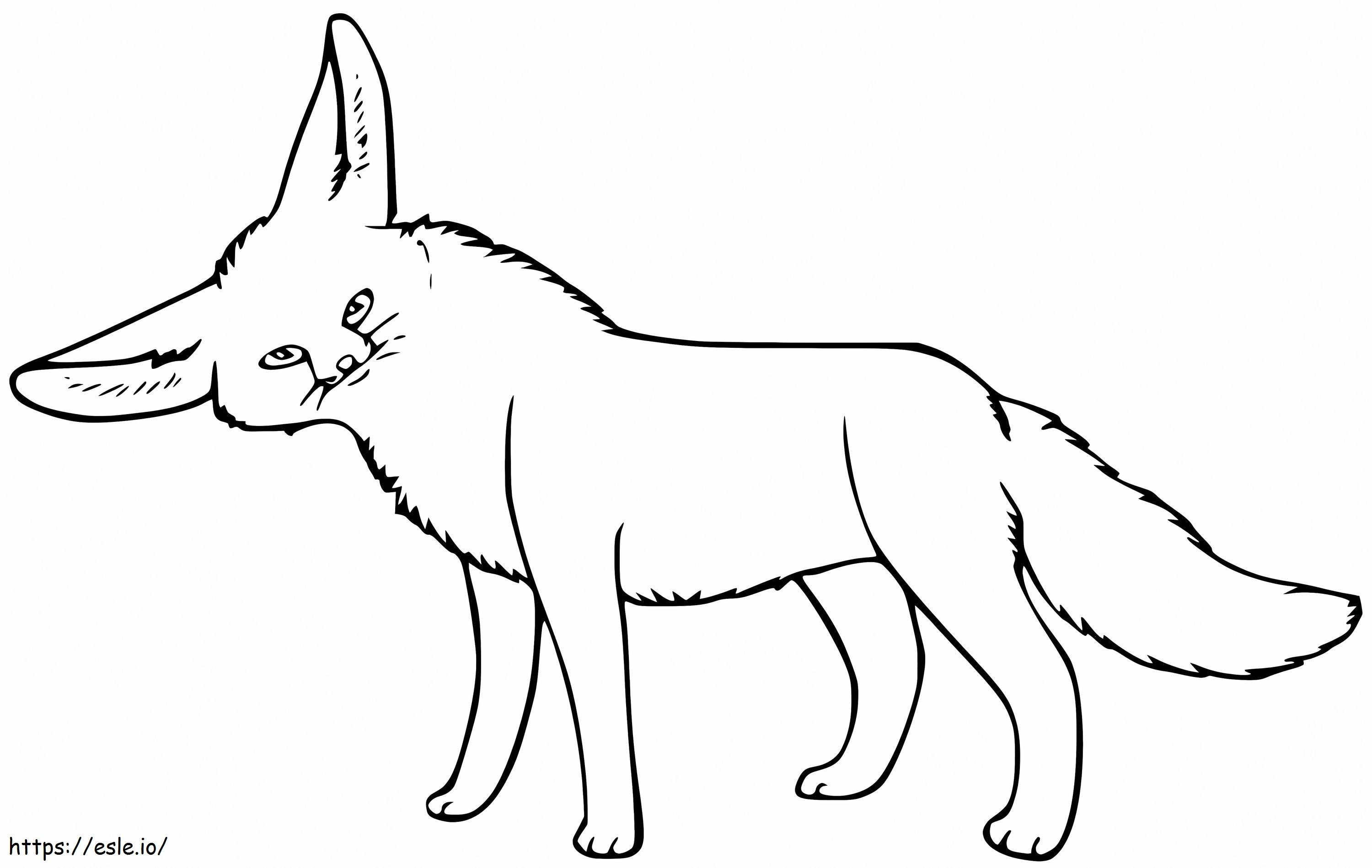 Fennec Fox 1 de colorat