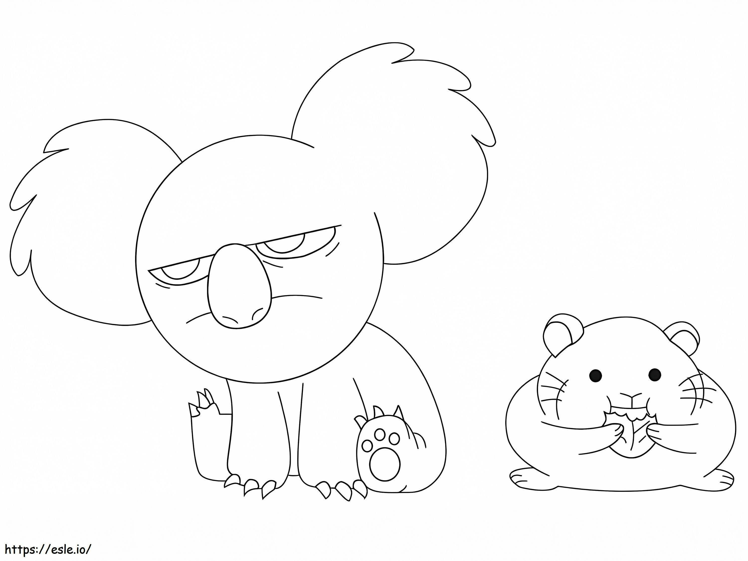 Drawing Nom Nom And Hamster coloring page
