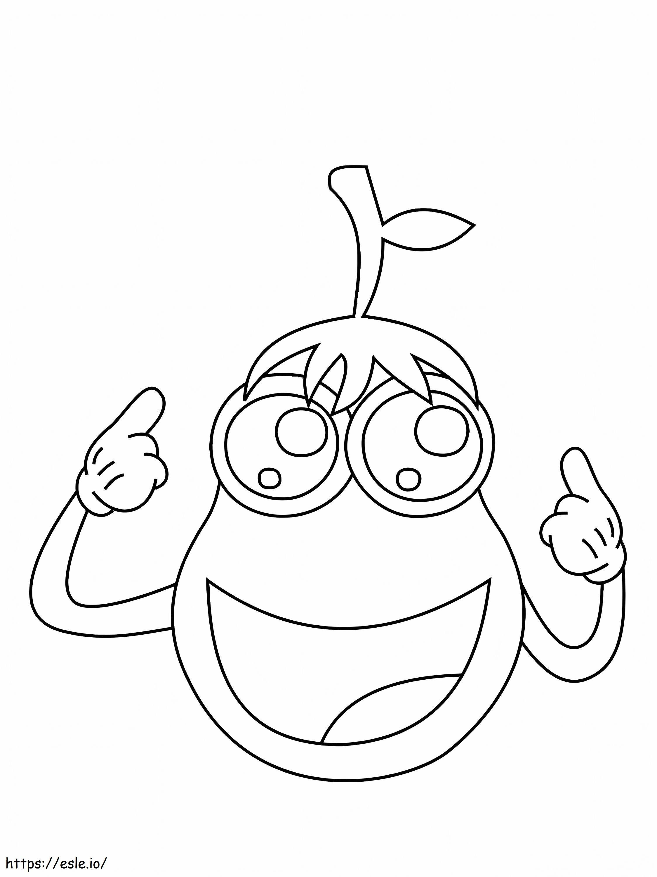 Funny Eggplant coloring page
