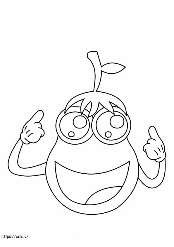 Funny Eggplant coloring page
