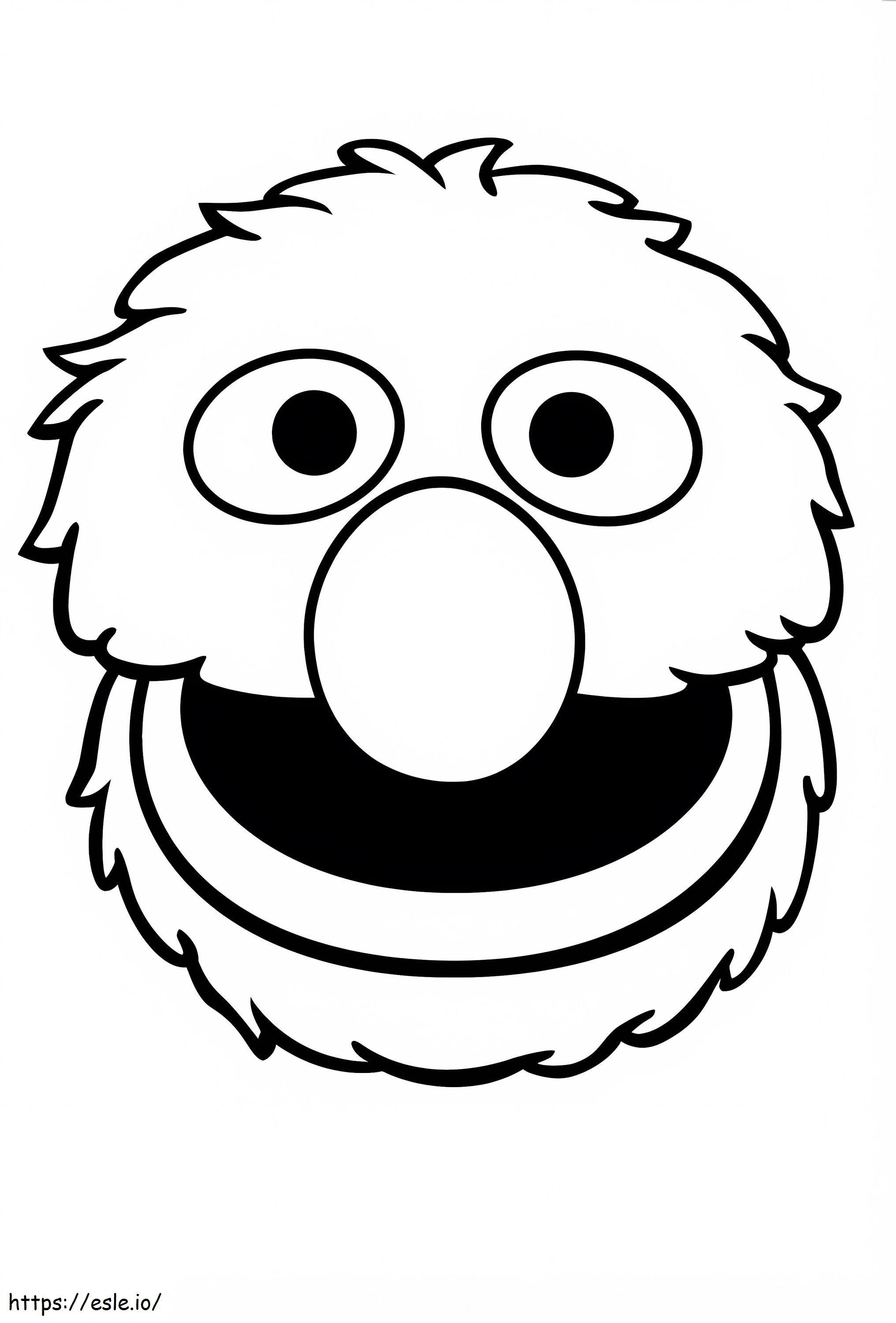 Groverin kasvot värityskuva