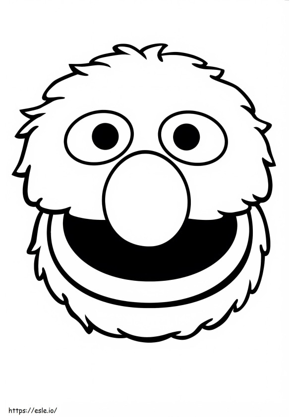 Grover Face coloring page