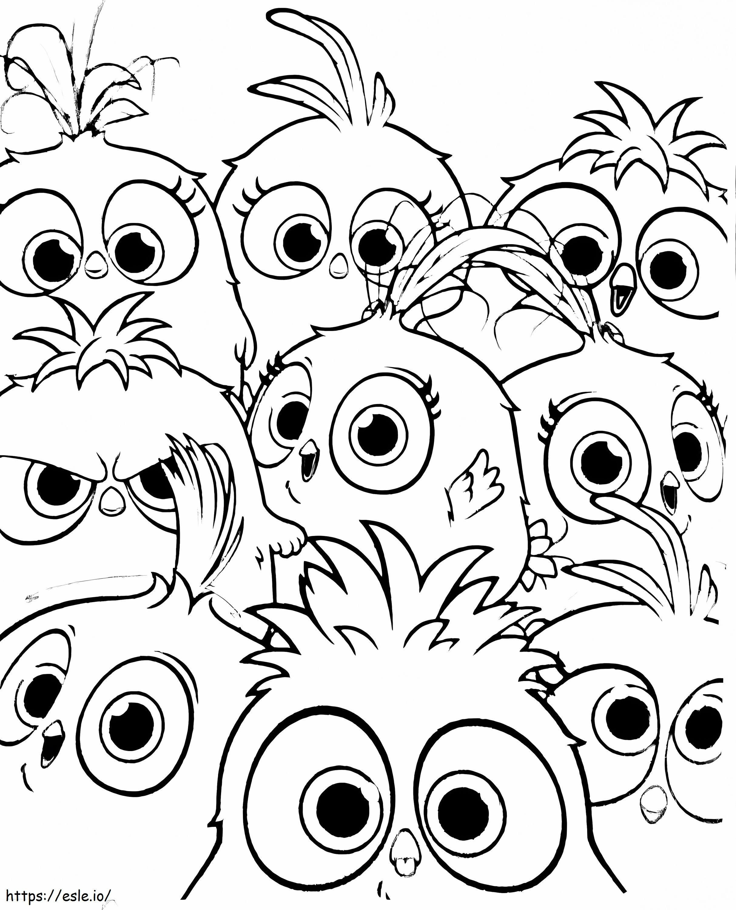 Coloriage Angry Birds Blues éclosion à imprimer dessin
