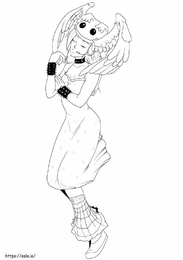 Gaia Anime Girl coloring page