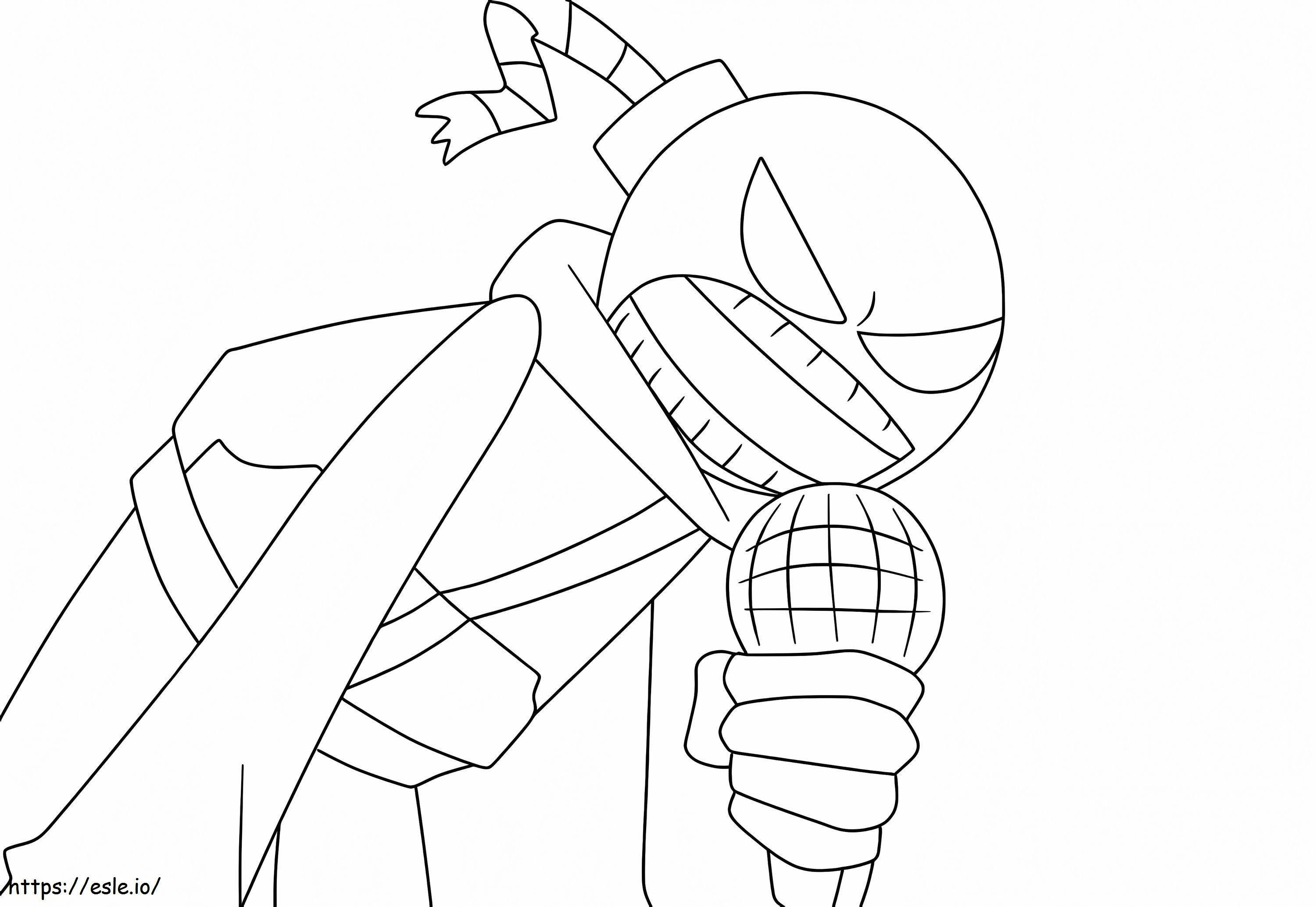 Whity In FNF coloring page