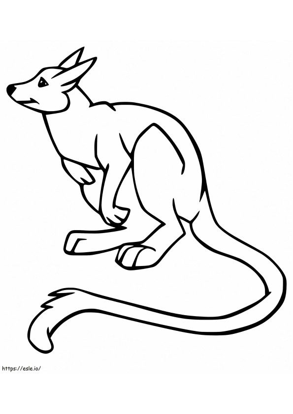 Cute Wallaby coloring page