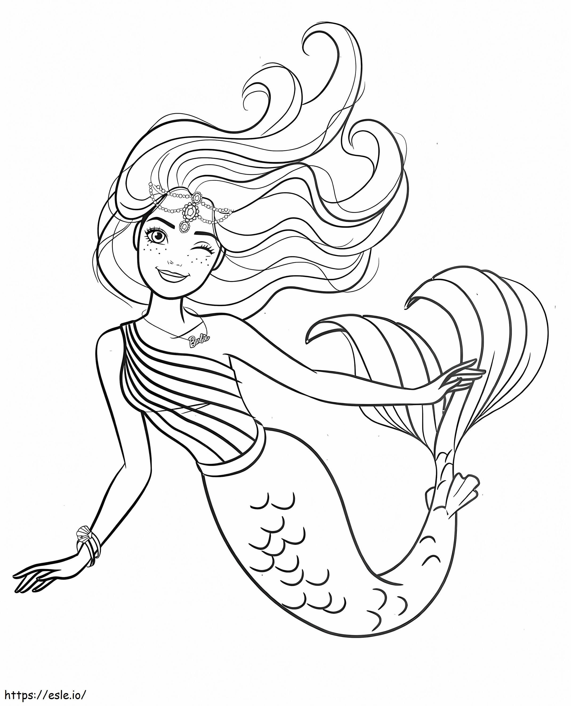 Barbie Friendly Mermaid coloring page