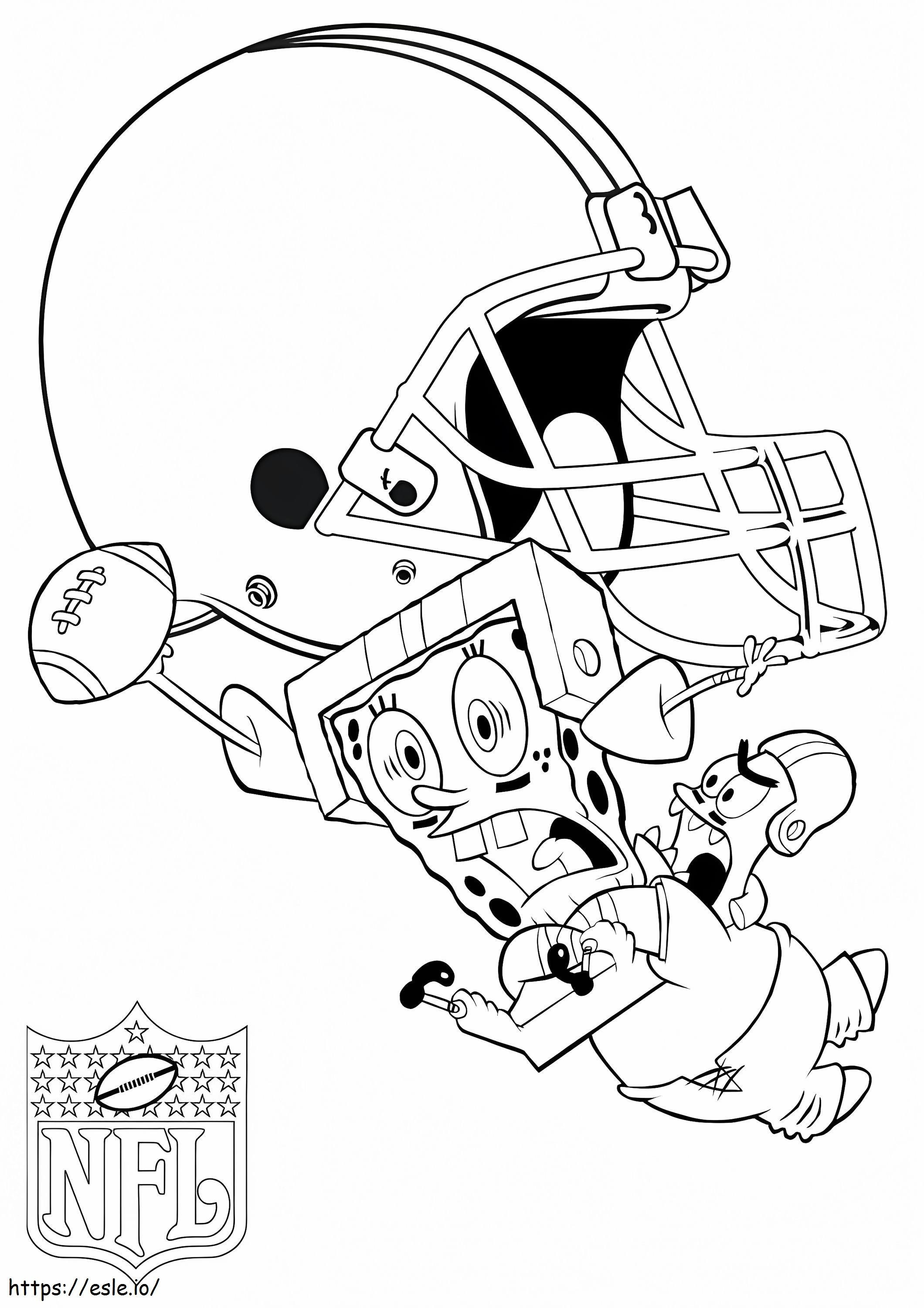 Spongebob Cleveland Browns coloring page