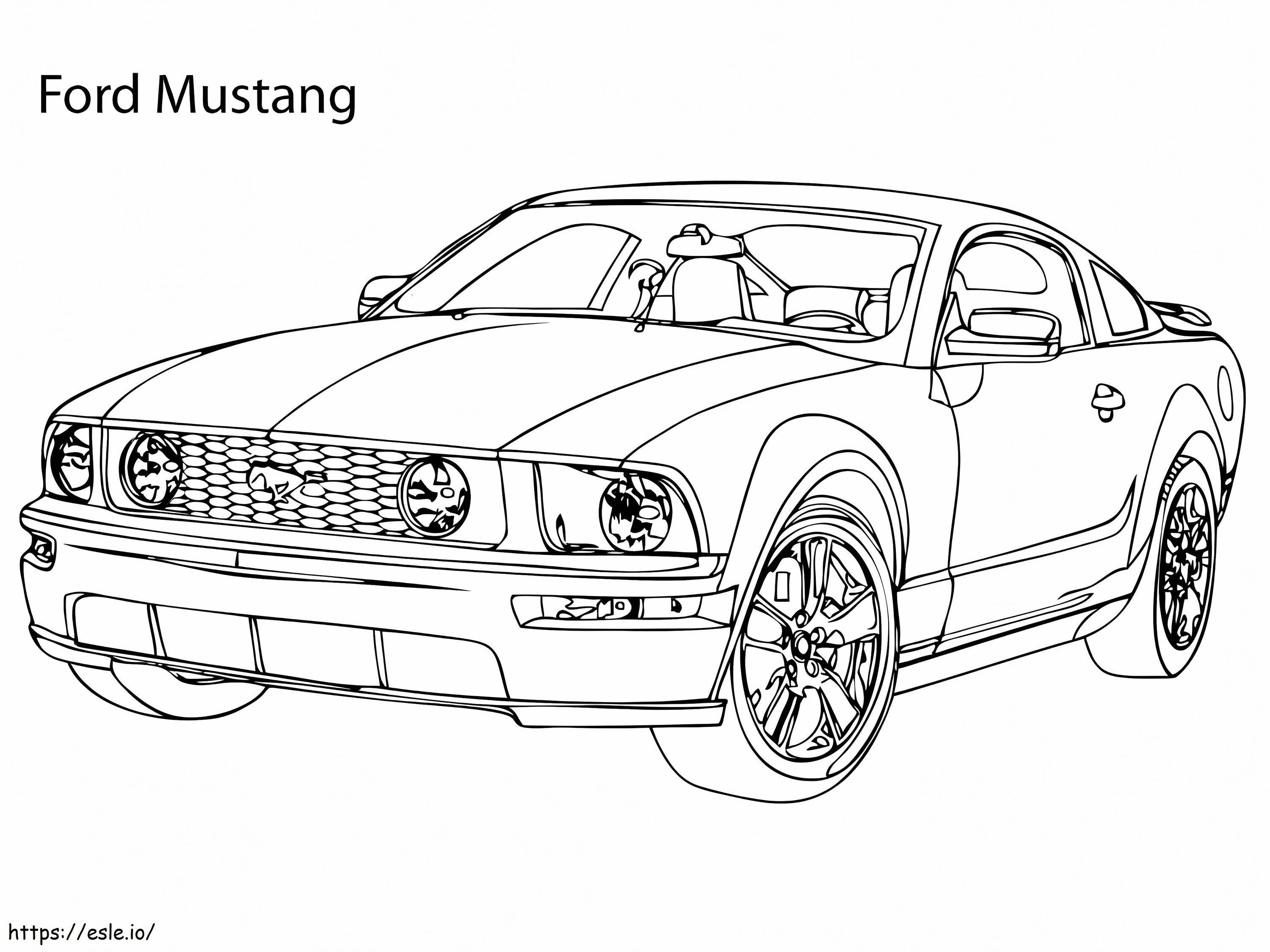 Supersamochód Ford Mustang kolorowanka