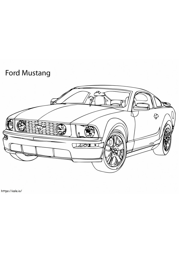 Supercar Ford Mustang da colorare