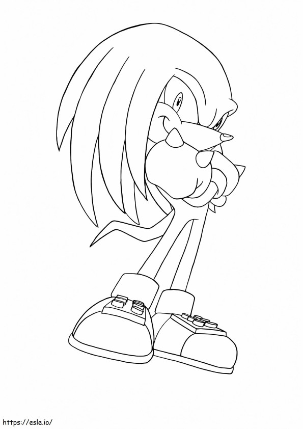 Cool Knuckles The Echidna coloring page