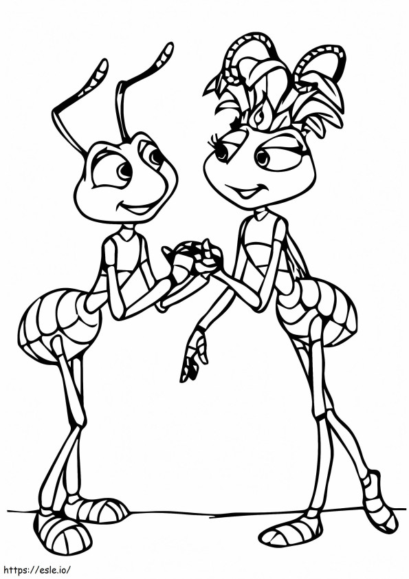 1526464276 The Ant Love Story A4 coloring page