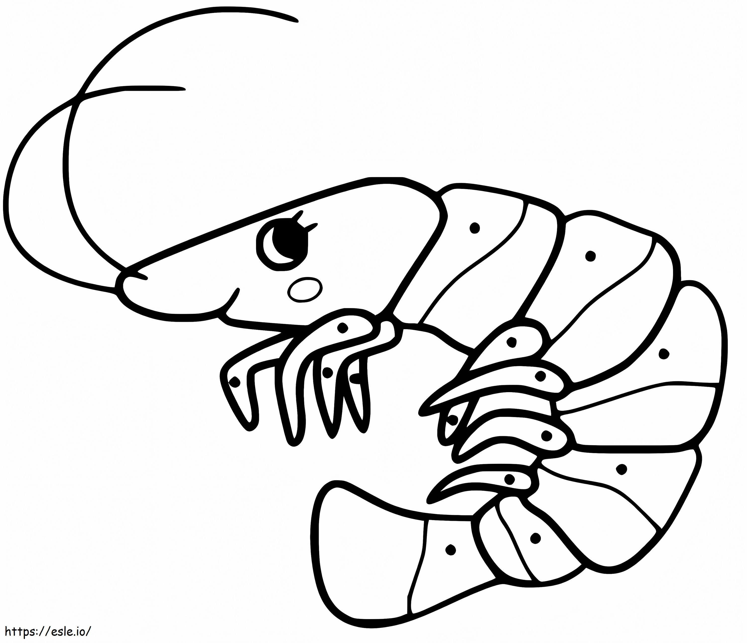 Lovely Shrimp coloring page
