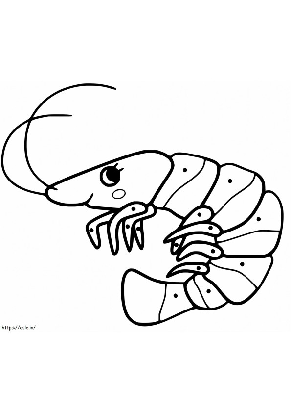 Lovely Shrimp coloring page