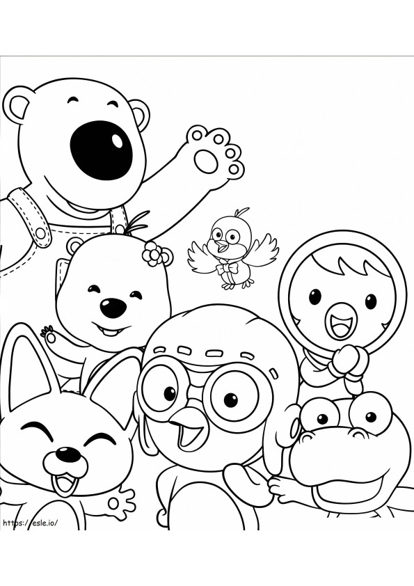 Pororo And Friends coloring page