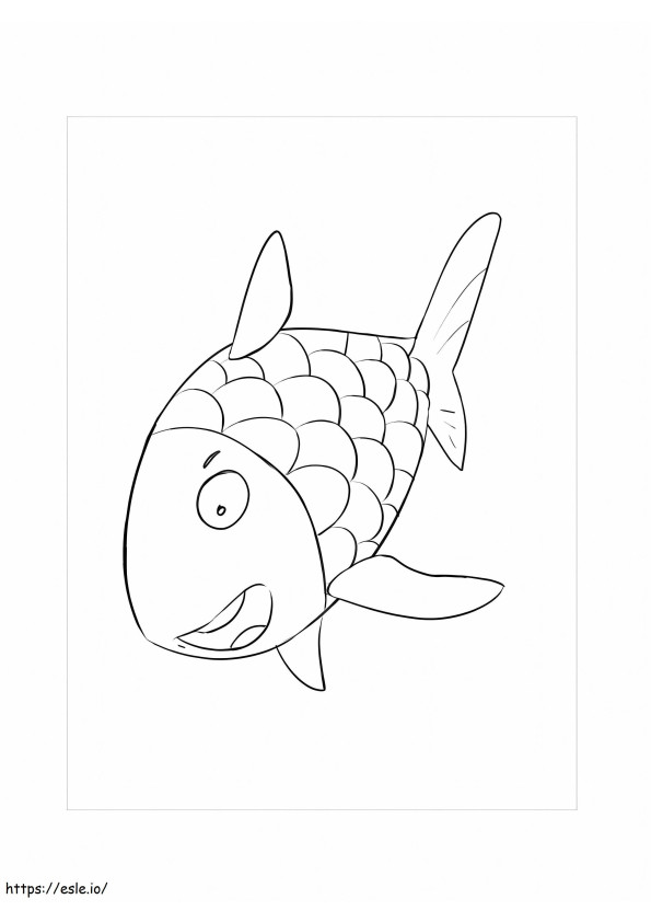 Big Rainbow Fish coloring page