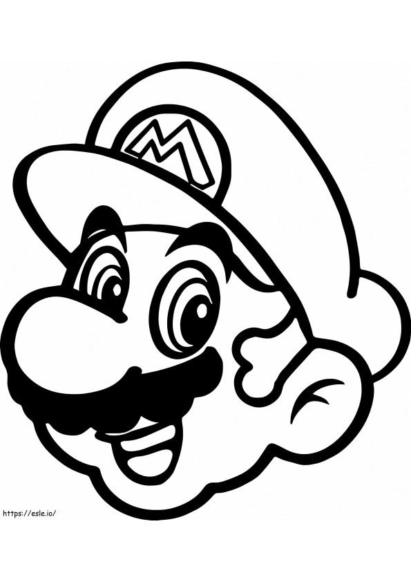 Mario Face coloring page