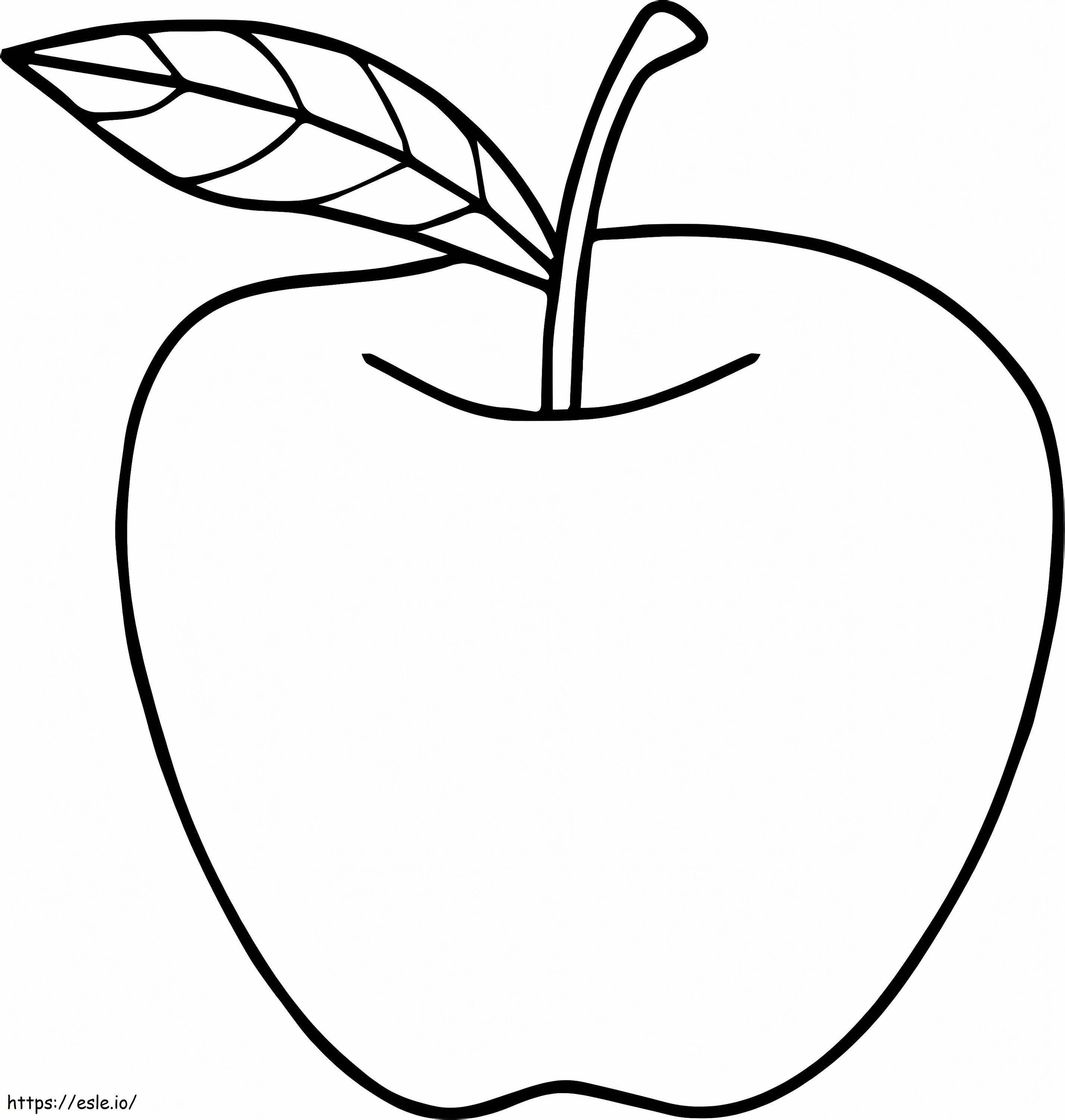 Diseño libre de manzana para colorear