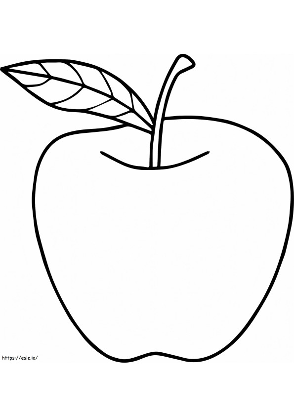 Diseño libre de manzana para colorear